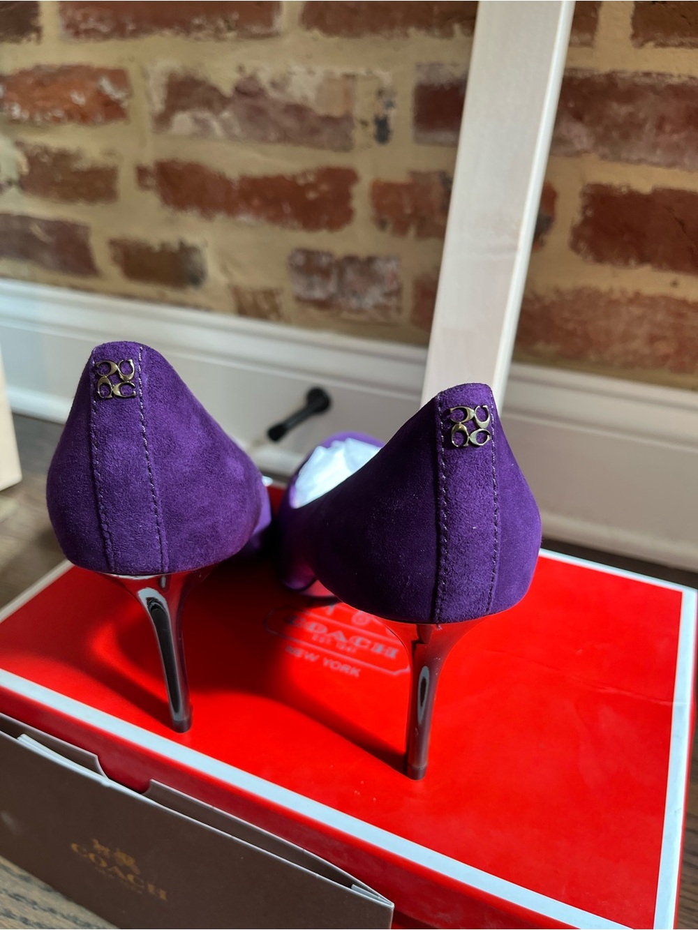 Coach Heels in Plum - Picture 4 of 5